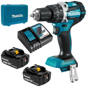 Makita DHP484RTE Máy khoan búa, vặn vít dùng pin(bl)(18v) (kèm 02 pin 5.0 + sạc nhanh)